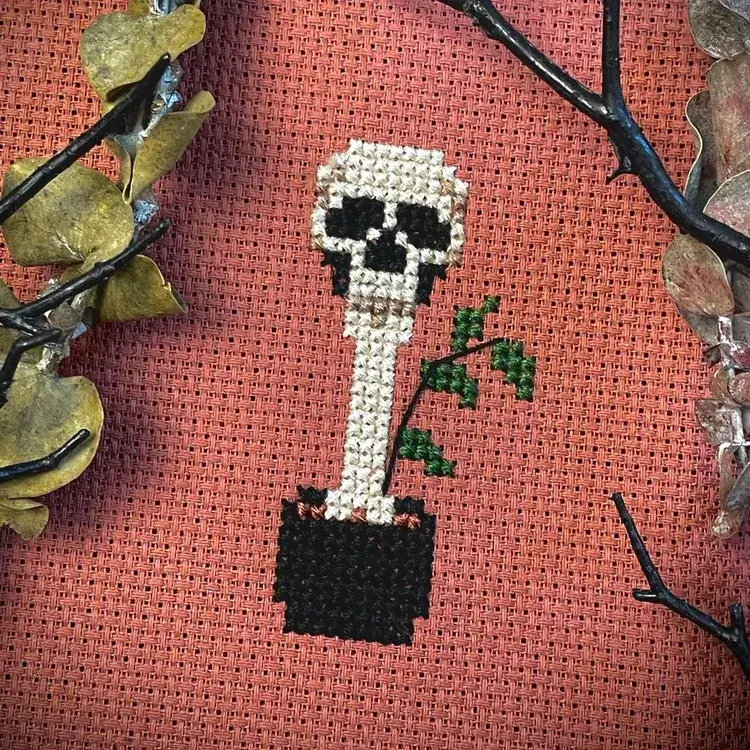Photo of Bone Meal Plant cross stitch pattern