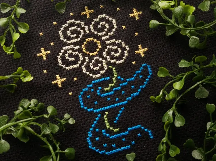Photo of Daisy of the deep cross stitch pattern