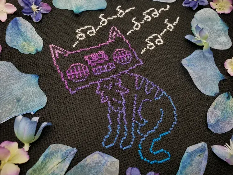 Photo of Music on my mind cross stitch pattern