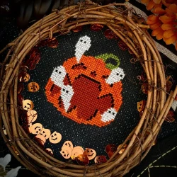 Photo of Ghoulish Gourd cross stitch pattern
